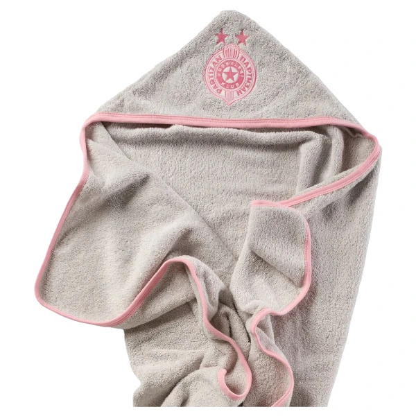 BABY TOWEL WITH HOOD PARTIZAN - PINK-1