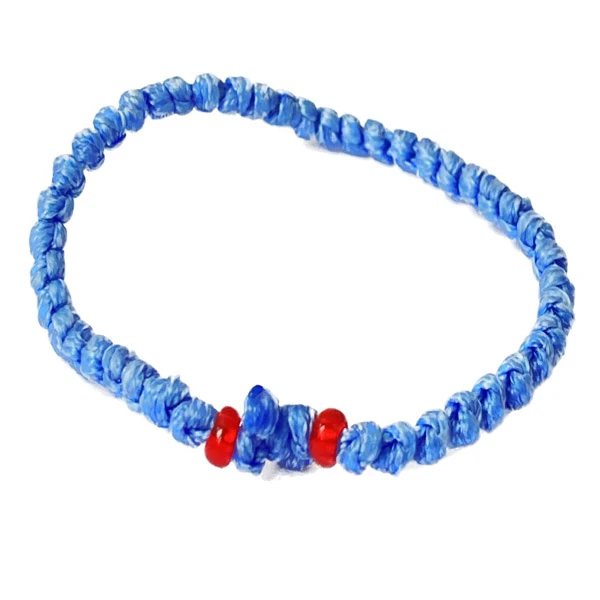 Blue rosary with transparent beads | SERBIANSHOP.COM-3