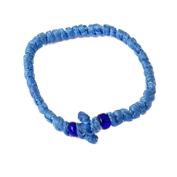 Blue rosary with transparent beads | SERBIANSHOP.COM-2