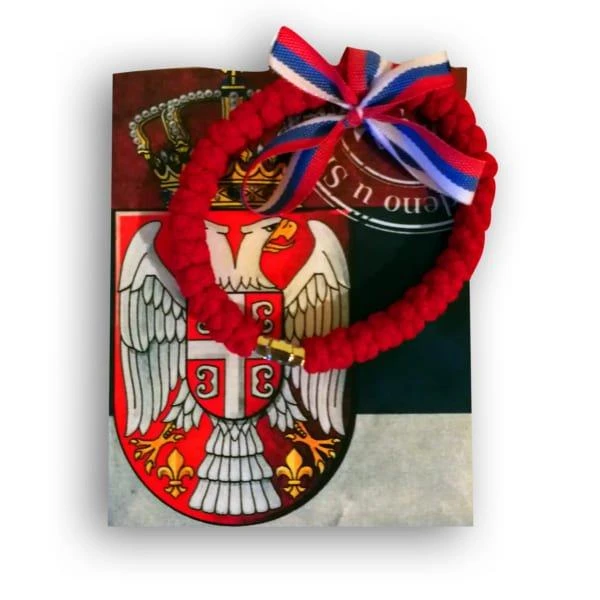SERBIAN ORTHODOX PRAYER ROPE CHAPLET ROSARY BROJANICA RED