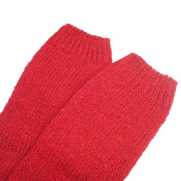 Wool socks - red, hand knitted, unisex-2