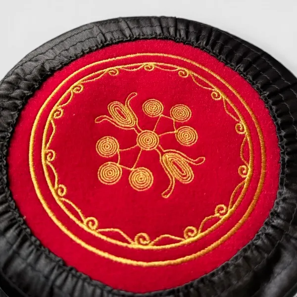 Zenska crnogorska kapa sa zlatovezom i svilenim detaljima serbianshop-2