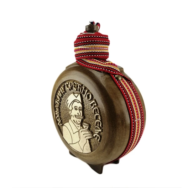 WOODEN FLASK 0.7l, brandy canteen, buklija-2