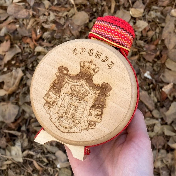 Wooden flask - Serbia 0.1 L-4