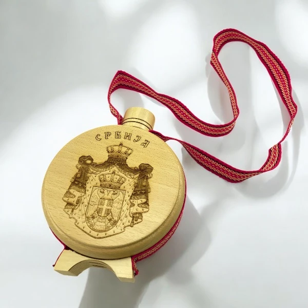 Wooden flask - Serbia 0.1 L-3