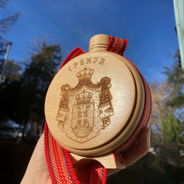Wooden flask - Serbia 0.1 L-2