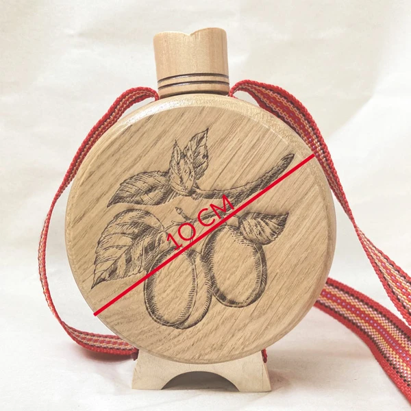 WOODEN FLASK 0,1L Plum -3