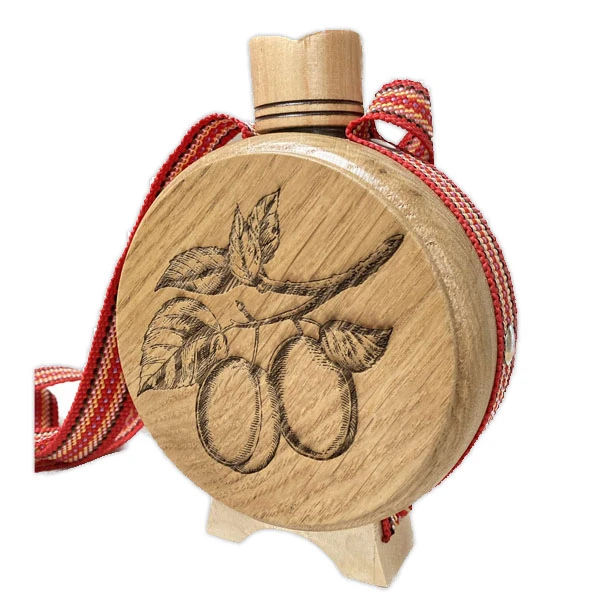 WOODEN FLASK 0,1L Plum -2