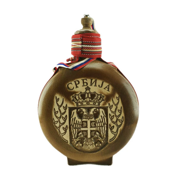 WOODEN FLASK, 0.7l, CRNA GORA, handmade brandy canteen, buklija-2