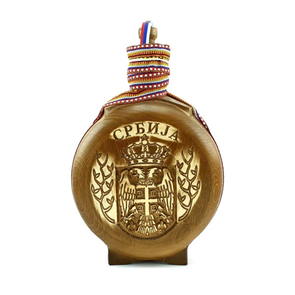 WOODEN FLASK 0.7l, OPANAK, brandy canteen, buklija-2