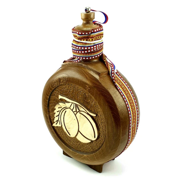 WOODEN FLASK 0.7l, PLUM, sljiva, brandy canteen, buklija-3