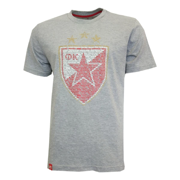 CHILDREN'S T-SHIRT FC RED STAR BELGRADE, COAT OF ARMS GRAY-1