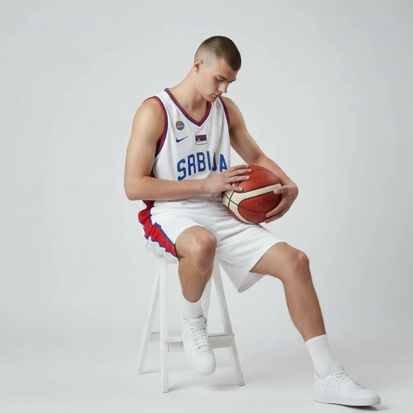 Dečiji beli dres košarkaške reprezentacije Srbije Nike Evrobasket 2025-3