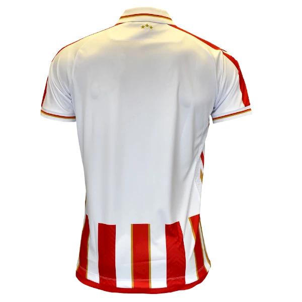 Red Star Belgrade 2022/2023 jersey in red and white colors with the coat of arms on the chest, available for purchase at Serbianshop.com-2