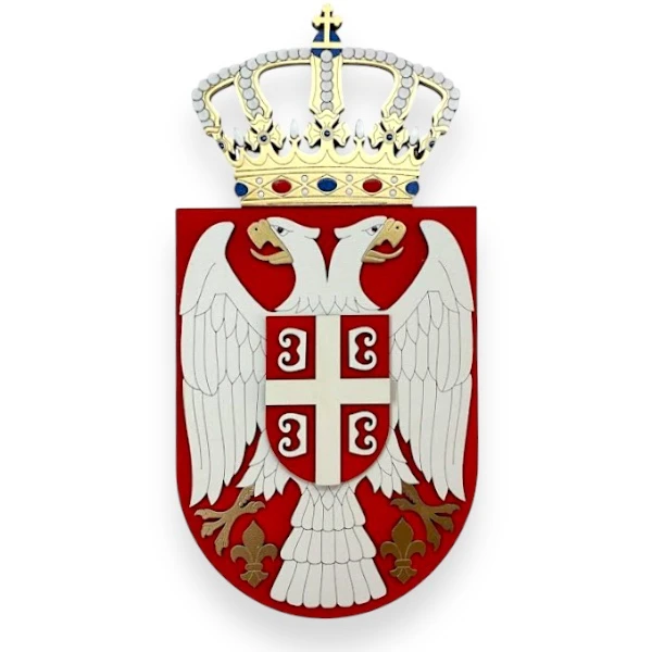 Zidni grb Srbije, drveni-2