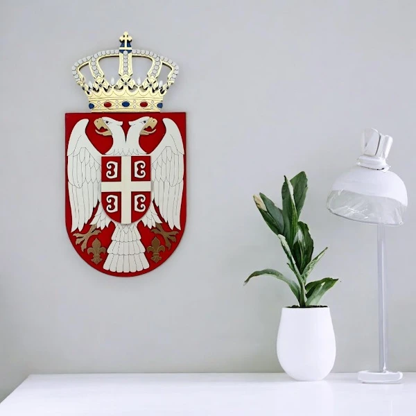 Zidni grb Srbije, drveni-1