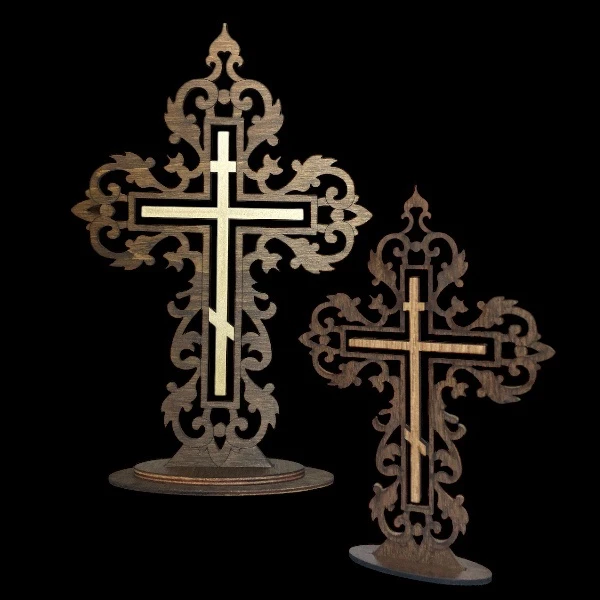 Decorative Wooden Cross 2 - Large-3