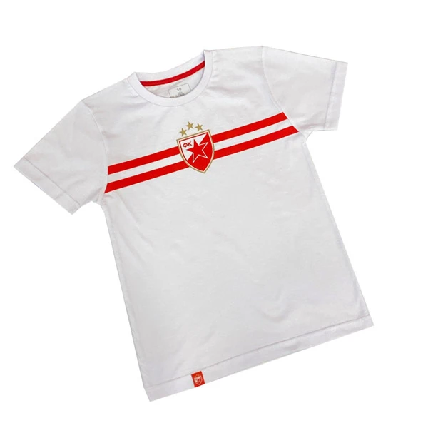 FC RED STAR CHILDREN'S WHITE T-SHIRT - STRIPES-2