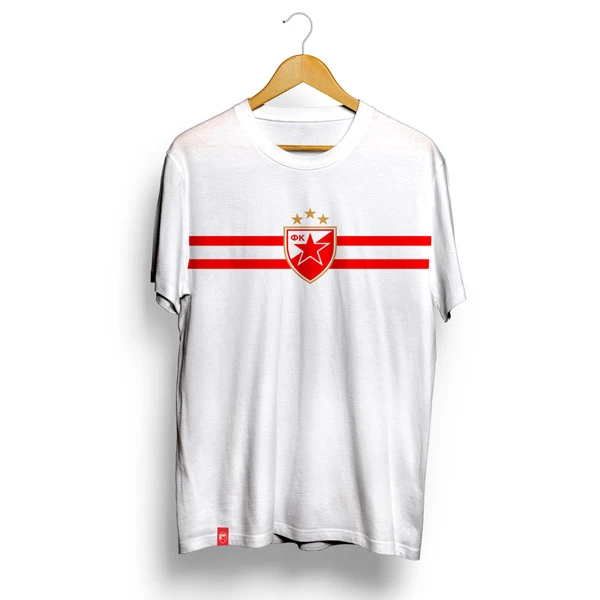 FC RED STAR CHILDREN'S WHITE T-SHIRT - STRIPES-1