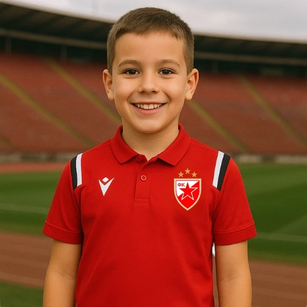 FC RED STAR POLO T-SHIRT RED, junior-1
