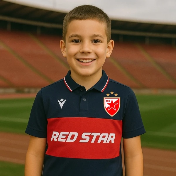 FC RED STAR T-SHIRT RED STAR NAVY BLUE, junior-1