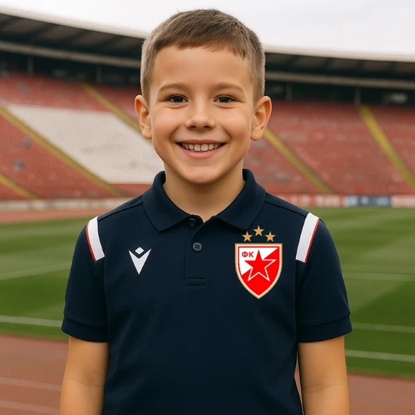 FC RED STAR POLO T-SHIRT NAVY BLUE junior-1
