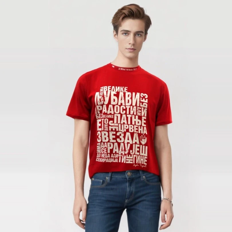 FC RED STAR T-SHIRT LJUBA TADIC,RED-3