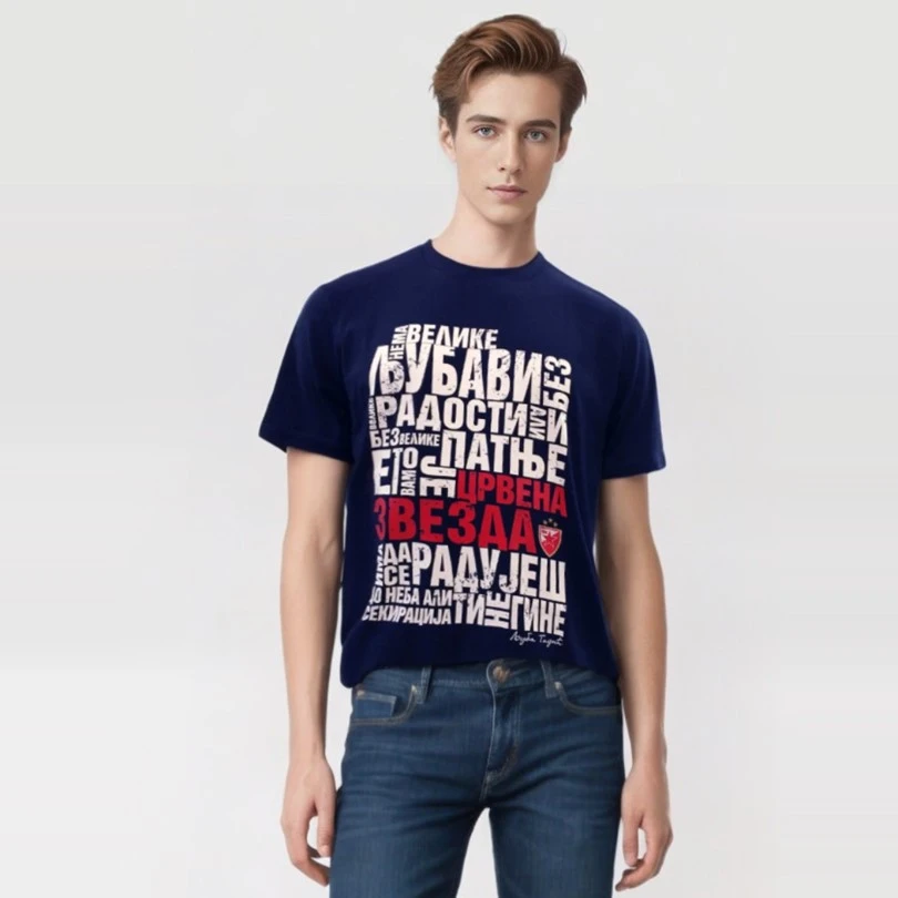 FC RED STAR T-SHIRT LJUBA TADIC,BLUE-2