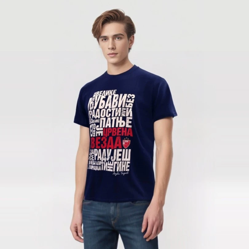 FC RED STAR T-SHIRT LJUBA TADIC,BLUE-1