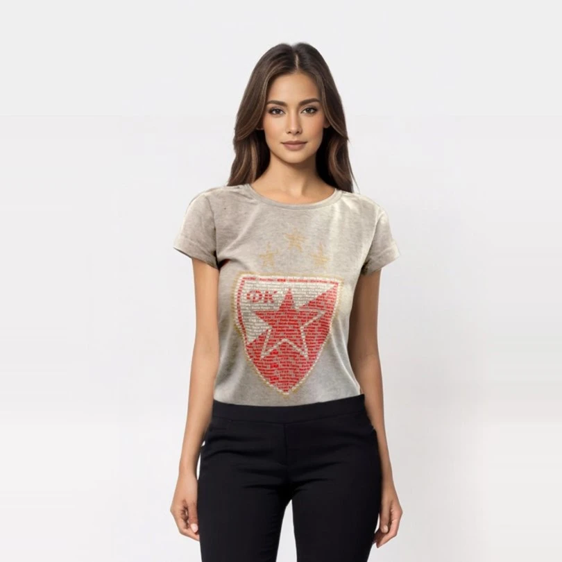 FC RED STAR COAT OF ARMS WOMEN T-SHIRT-1