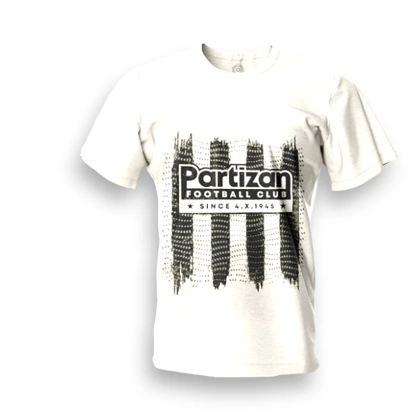 FC PARTIZAN WHITE T-SHIRT LOGO-1