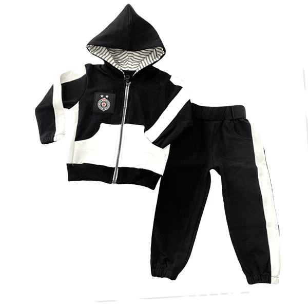 FK PARTIZAN CHILDREN'S BLACK-WHITE TRAINER KIT-1