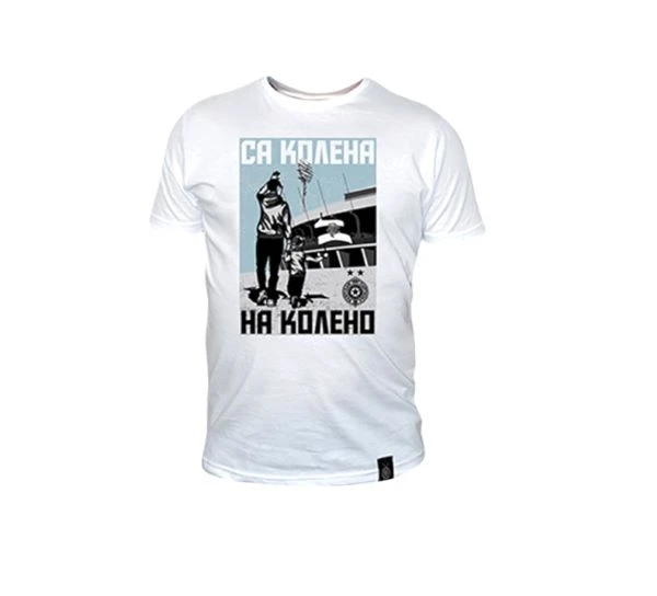 FK PARTIZAN CHILDREN'S T-SHIRT FROM KNEE TO KNEE WHITE 2-6-2