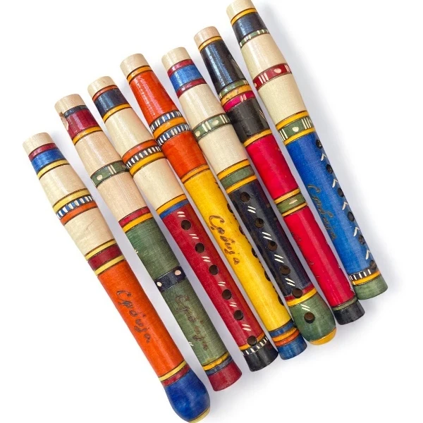 ODEN FLUTE FROM SERBIA (ORANGE COLOUR)-1