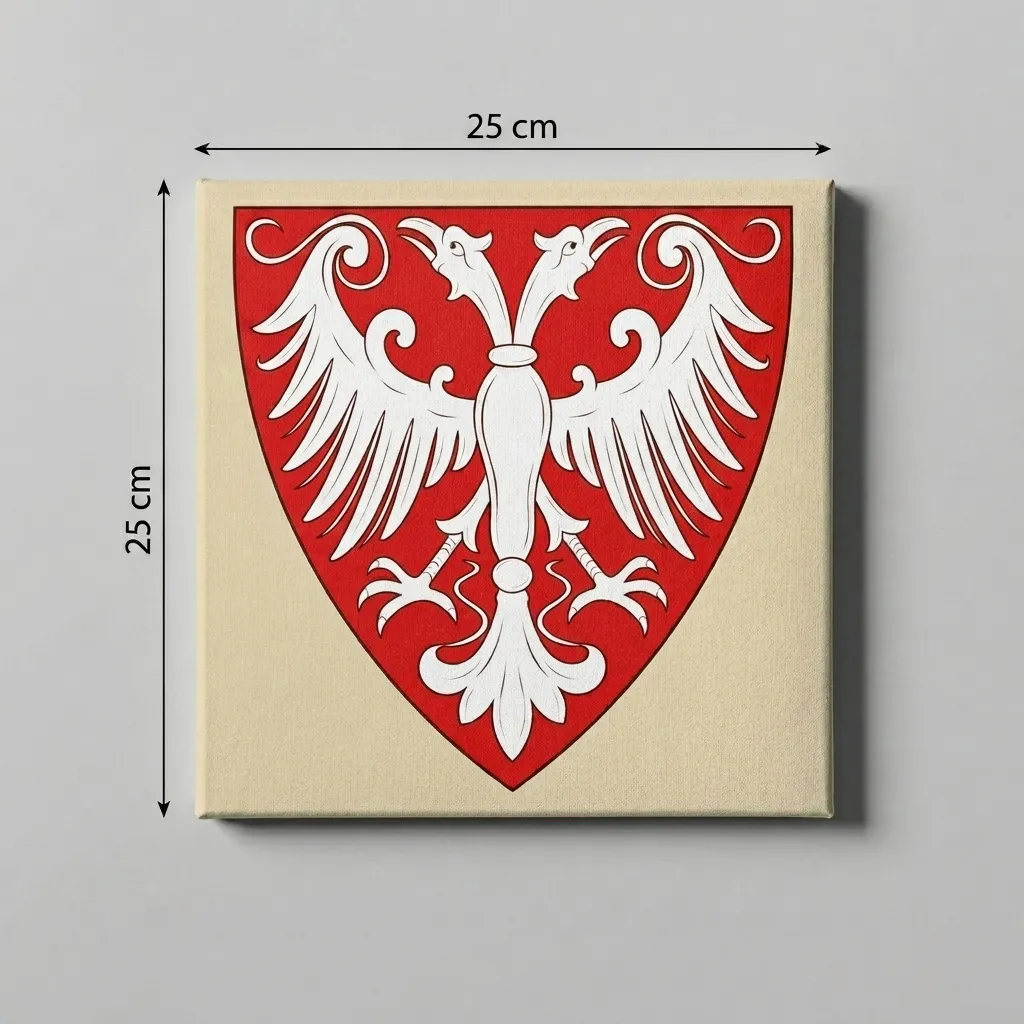 Grb dinastije Nemanjić print na platnu 25x25 cm na blind ramu zidna dekoracija-3