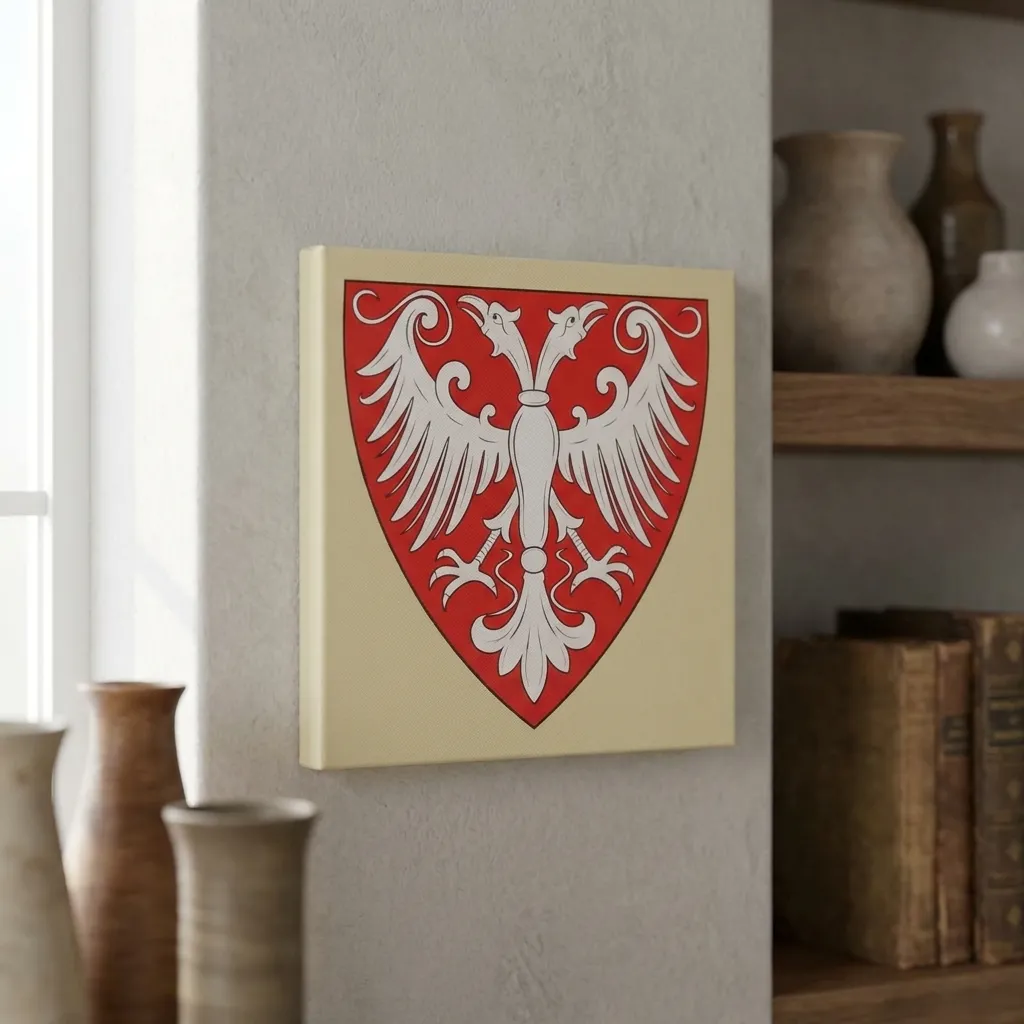 Grb dinastije Nemanjić print na platnu 25x25 cm na blind ramu zidna dekoracija-2
