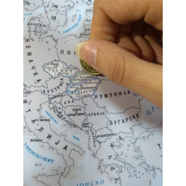 Greb-Greb Mapa Evropa, Scratchcard Europe, 420*279mm-4