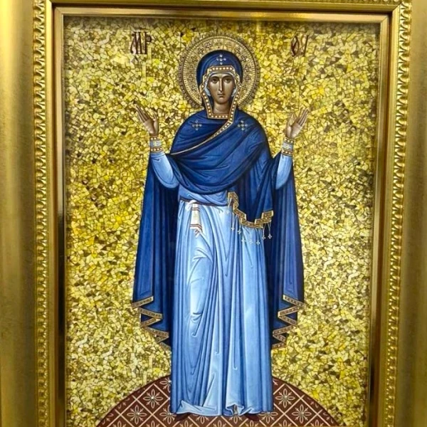 Ikona Presveta Bogorodica Neuništiva Stena 41x33 cm pozlata 24k-2