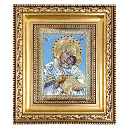 Icon of the Blessed Virgin Mary 42x36 cm with 24K gold-gilded-1