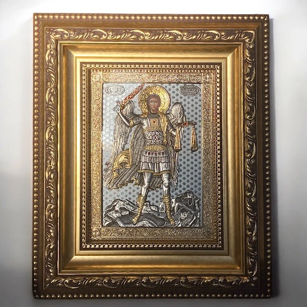 Saint Archangel Michael icon 42x36 cm with 24K gold-gilded-2