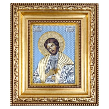 Saint Alexander Nevsky icon 42x36 cm with 24K gold-gilding-1