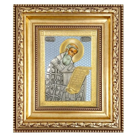 Saint Arsenius Sremac icon 42x36 cm with 24K gold-gilded-1