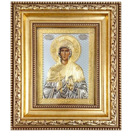 Saint Petka icon 42x36 cm with 24K gold-gilded and silver-2