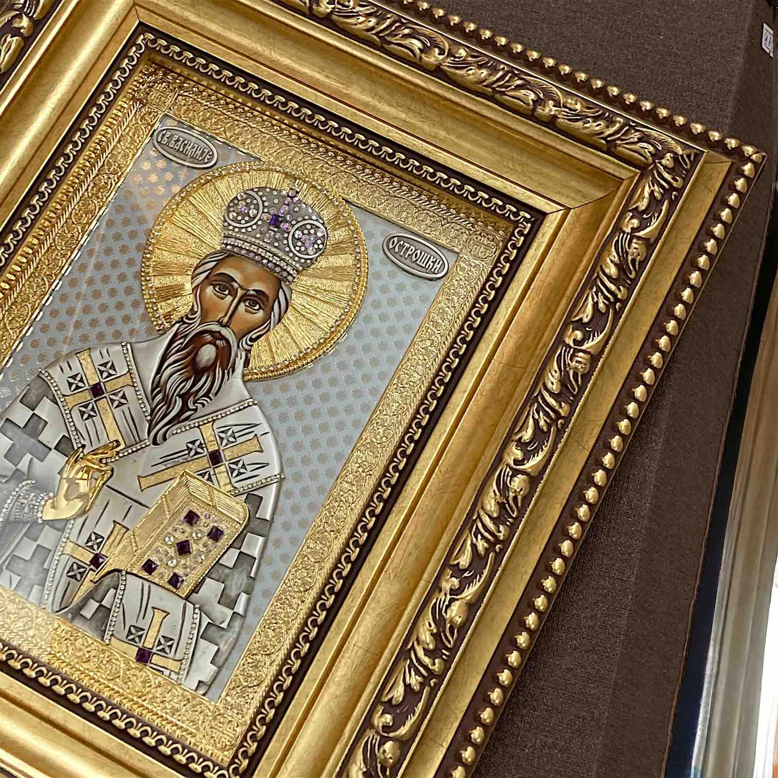 METAL ICON OF THE ST. BASIL OF OSTROG-3