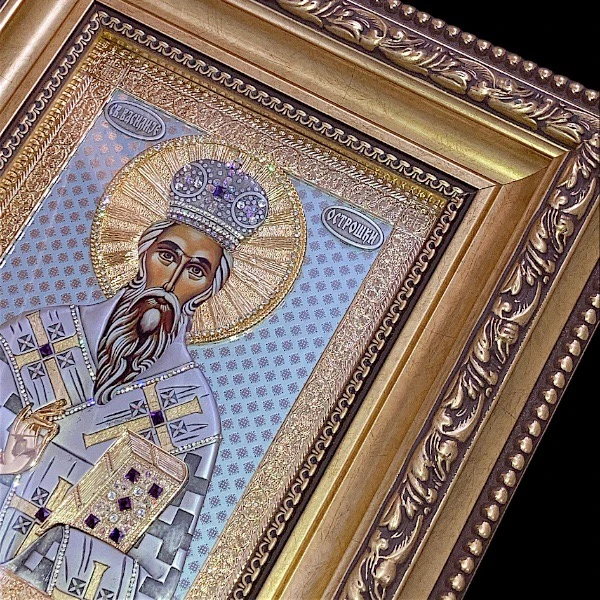 METAL ICON OF THE ST. BASIL OF OSTROG-2