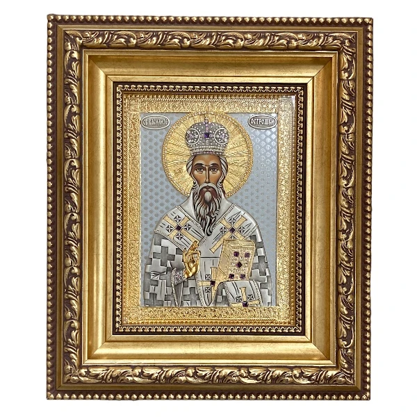METAL ICON OF THE ST. BASIL OF OSTROG-1