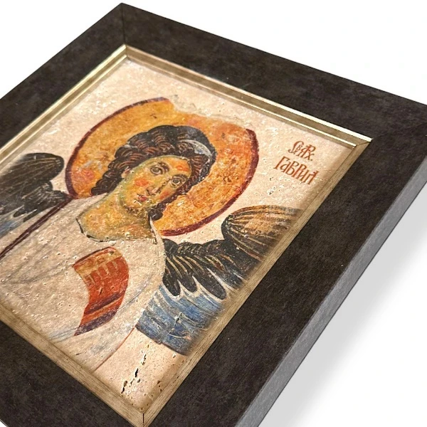 ICON ON STONE WHITE ANGEL IN A FRAME-3