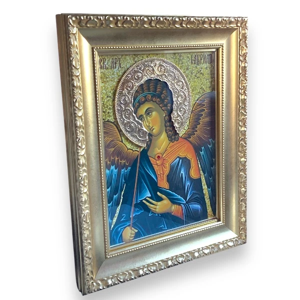 ICON OF THE SAINT ARCHANGEL GAVRIL 38x32 cm - gilded, framed-3