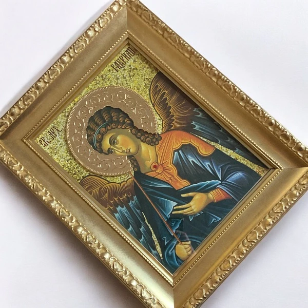 ICON OF THE SAINT ARCHANGEL GAVRIL 38x32 cm - gilded, framed-2