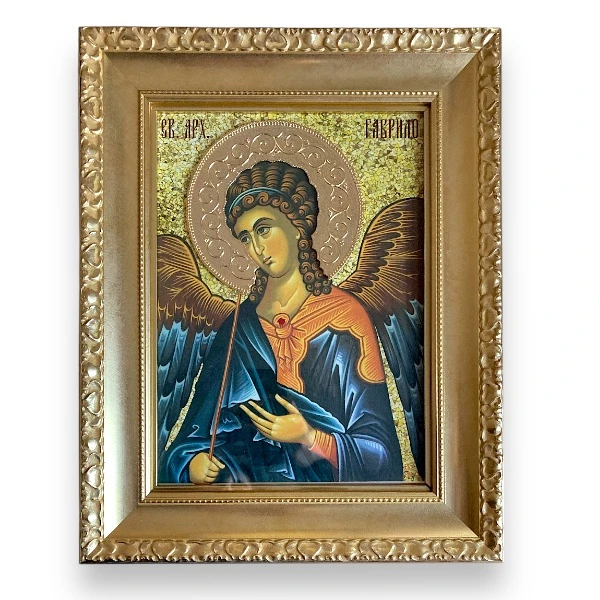 ICON OF THE SAINT ARCHANGEL GAVRIL 38x32 cm - gilded, framed-1